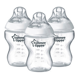 Бутылочки Tommee tippee Closer to nature С антиколиковым клапаном 3 шт 260 мл (с 0 мес) медл поток