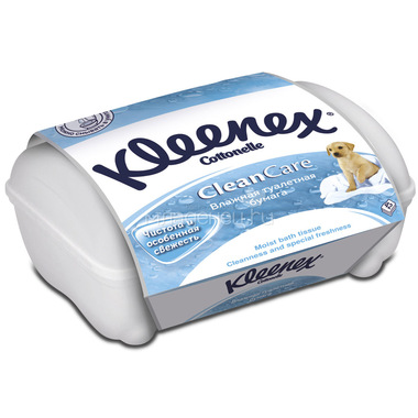 Туалетная бумага влажная Kleenex Cotton Fresh (влажная) контейнер 42 шт 0