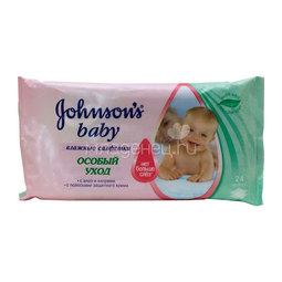 Салфетки влажные Johnson&#039;s baby Особый уход с алоэ и кипреем 24 шт