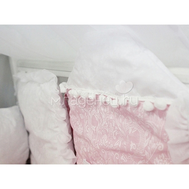 Комплект в кроватку ByTwinz Звездочка с игрушками Розовый 2