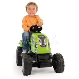 Трактор педальный Smoby XL с прицепом Зеленый 142х44х54.5 см