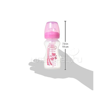 Бутылочка Dr. Brown's с широким горлышком 2 в 1 270 мл (с 6 мес) розовая 3