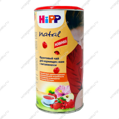 Чай для кормящих мам Hipp Natal фруктовый в банке (200 гр) 0
