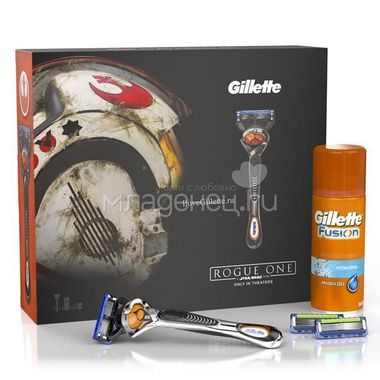 Подарочный набор Gillette Fusion ProGlide Flexball Бритва с 1 кассетой + сменные кассеты 2 шт + гель для бритья увлажняющий 75 мл 1