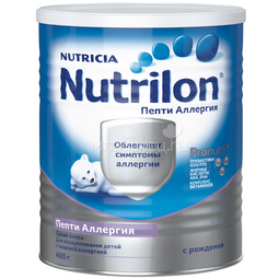 Заменитель Nutricia Nutrilon Пепти Аллергия 400 гр (с 0 мес)
