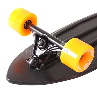 Скейтборд Y-SCOO Longboard Shark с ручкой 31" пластик 79х22 с сумкой Black/Orange 3