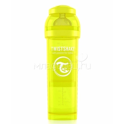 Бутылочка Twistshake 330 мл Антиколиковая (с 0 мес) желтая