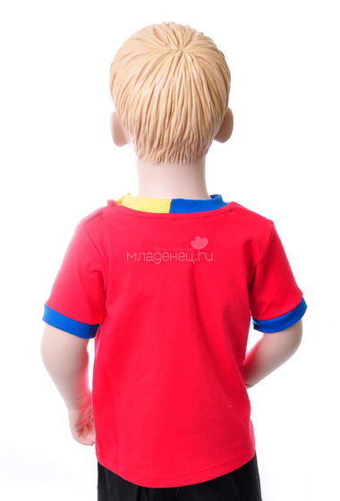 Комплект Дисней Микки футболка с коротким рукавом (рисунок Микки) и шорты, для мальчика. Красный  1