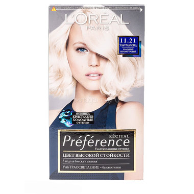 Краска для волос L'Oreal Preference ультраблонд перламутровый (тон 11.21) 0