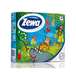 Туалетная бумага Zewa Kids детская (3 слоя) 4шт
