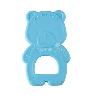 Прорезыватель Happy Baby "Teether Teddy Bear" термоэластичный Синий  с 3 мес. 0