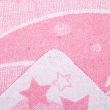 Одеяло Споки Ноки хлопковое подарочная упаковка отделка оверлок Дизайн Луна и малыш Розовый 2