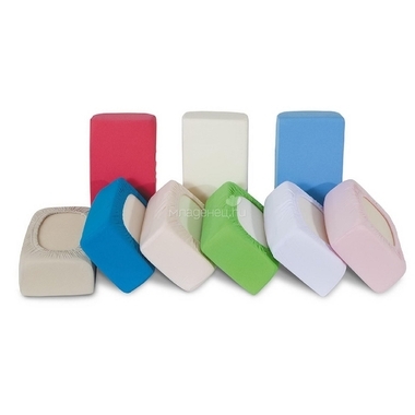 Комплект трикотажных простыней Ol-tex с резинкой В ассортименте (Голубой, Бледно-розовый, Светло-зеленый, Персик) 0