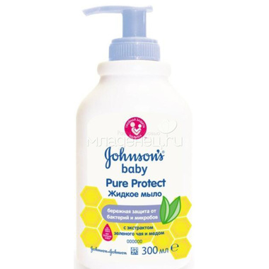 Мыло для рук Johnson's baby Baby Pure Protect 300 мл 0