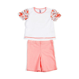 Комплект Veneya Венейя (футболка+шорты) для девочки, цвет белый 