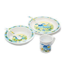 Набор посуды Canpol Babies Пластиковый голубой (с 12 мес)