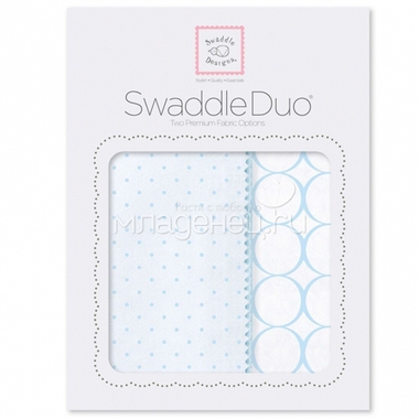 Набор пеленок SwaddleDesigns Swaddle Duo PB Dot/Mod Circle 0