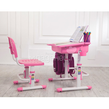 Набор мебели FunDesk Capri парта и стул Pink 5