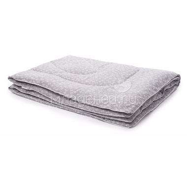 Одеяло Vikalex 110х140 бязь, холлофайбер Серый с бантиками 0