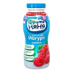 Йогурт ФрутоНяня 200 мл Малина 2,5% (с 8 мес)