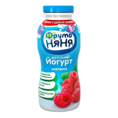 Йогурт ФрутоНяня 200 мл Малина 2,5% (с 8 мес) 0
