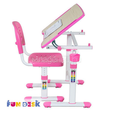 Набор мебели FunDesk PICCOLINO II парта и стул Pink 2