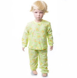 Пижама Детская радуга Полянка, цвет салатовый 