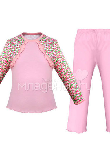 Пижама Детская радуга Конфетти, цвет розовый  0