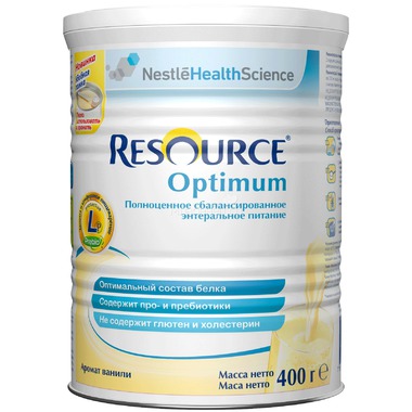 Смесь Nestle RESOURCE Optimum 400 гр со вкусом ванили (с 7 лет) 0