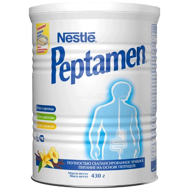 Смесь Nestle Peptamen 400 гр с ванильным вкусом (с 10 лет) 0
