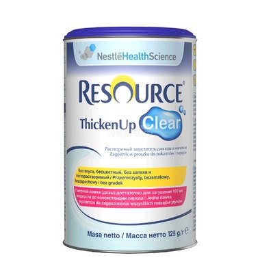 Загуститель Nestle Ресурс ThickenUp Clear для еды и напитков 125 гр с 3 лет 0