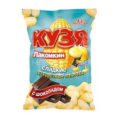 Палочки Кузя Лакомкин кукурузные С шоколадом (65 гр) 0