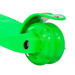 Самокат Y-SCOO 35 MAXI FIX Shine со светящими колесами Green