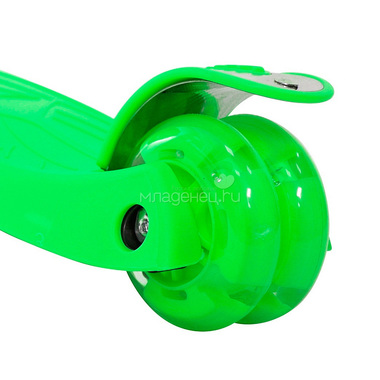 Самокат Y-SCOO 35 MAXI FIX Shine со светящими колесами Green 6