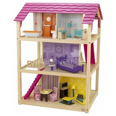 Кукольный домик KidKraft Самый роскошный So Chic, 45 предметов мебели, на колесиках 0