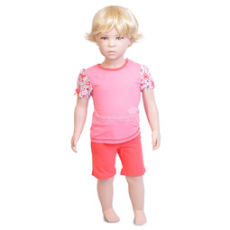 Комплект Veneya Венейя (футболка+шорты) для девочки, розовый 