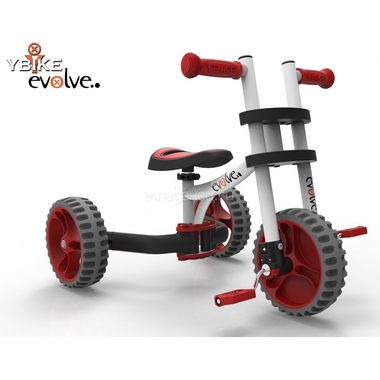 Велобалансир-велосипед Y-Bike Evolve Trike White Red 0