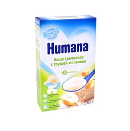 Каша Humana молочная 250 гр Гречневая с грушей (с 4 мес)