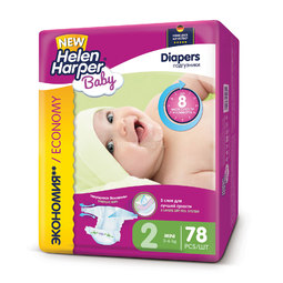 Подгузники Helen Harper Baby Mini 3-6 кг. (78 шт.) Размер 2