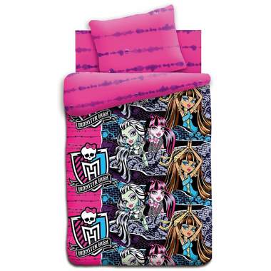 Комплект постельного белья 1,5 поплин Непоседа Monster High Школа монстров 0