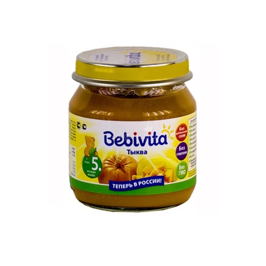Пюре Bebivita овощное 100 гр Тыква (с 6 мес) 0