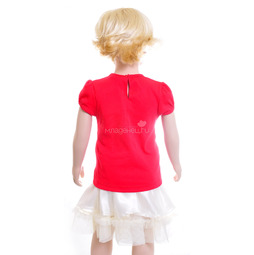 Комплект Дисней Минни футболка с коротким рукавом, светлая юбка, для девочки, красный 
