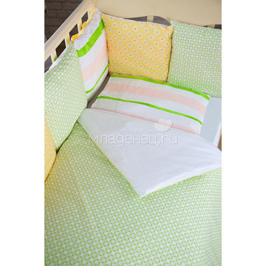Комплект в кроватку ByTwinz с бортиками-подушками Глория 0