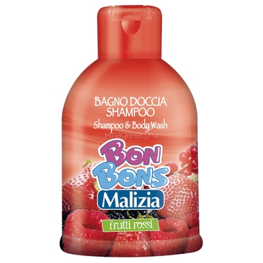 Шампунь-гель Malizia Bon Bons для душа Red fruits 500  мл 0