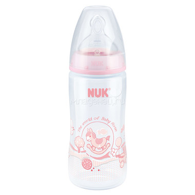 Бутылочка Nuk First Choice Plus Baby Rose М р-р 1 (c 0 мес) 300 мл 1