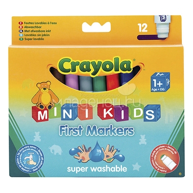 Фломастеры Crayola Для малышей, 12 цветов 0