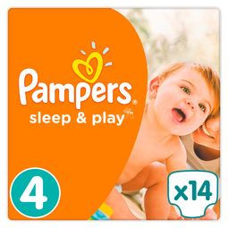 Подгузники Pampers Sleep&amp;Play Maxi 8-14 кг (14 шт) Размер 4