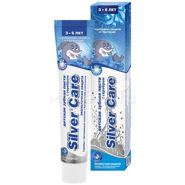 Зубная паста для детей Silver Care 3 - 6 лет, 50 мл 0