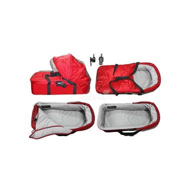 Люлька Baby Jogger Compact Pram Plus для моделей City Mini, City Mini GT, City Elite Красная с серым 0