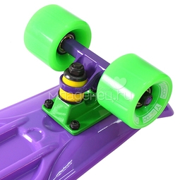 Скейтборд Y-SCOO Fishskateboard 22" винил 56,6х15 с сумкой Purple/Green